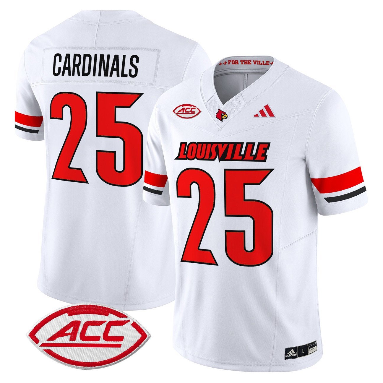 Cardinals Jersey #25 Louisville Cardinals 2025 Vapor Stitched White