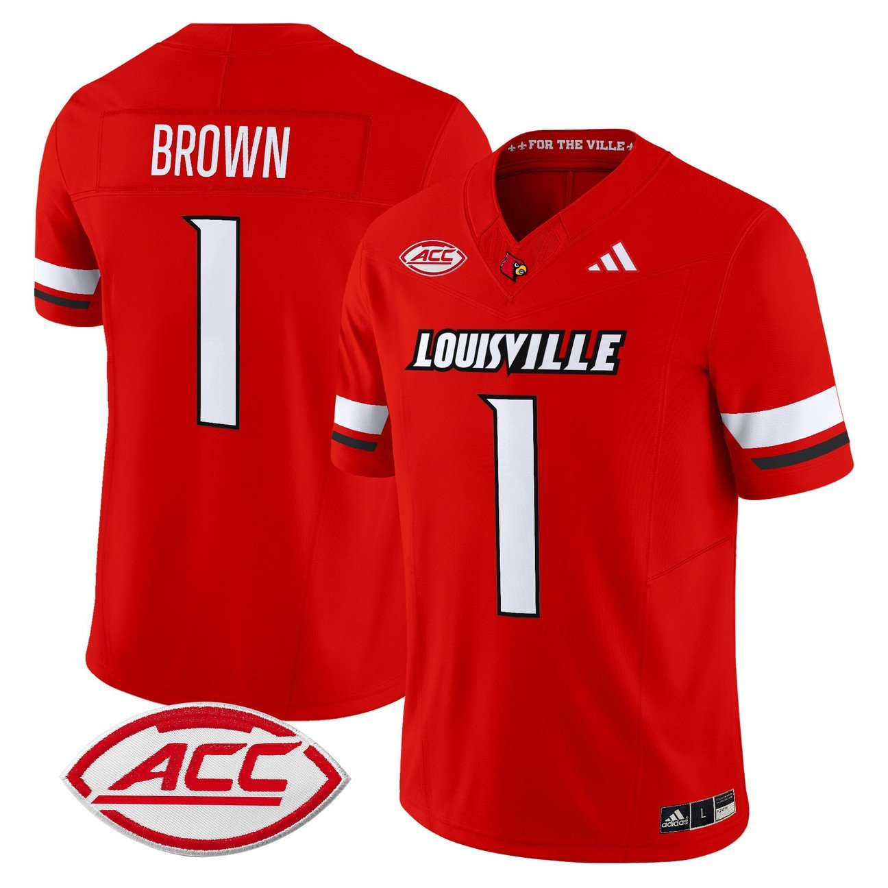 Isaac Brown Jersey #1 Louisville Cardinals 2025 Vapor Stitched Red