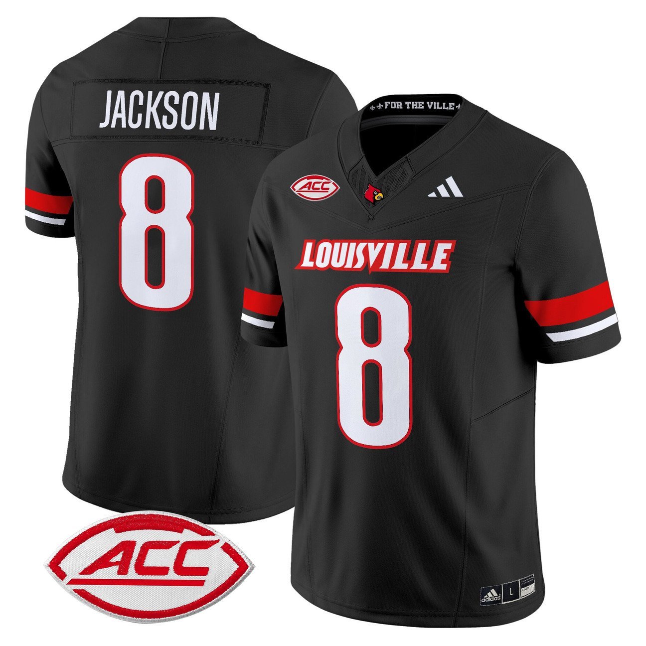 Lamar Jackson Jersey #8 Louisville Cardinals 2025 Vapor Stitched Black