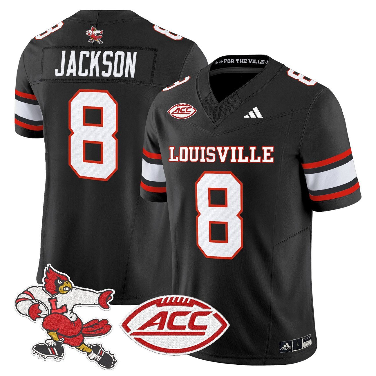 Lamar Jackson Jersey #8 Louisville Cardinals 2025 Vapor Stitched 1980 Throwback