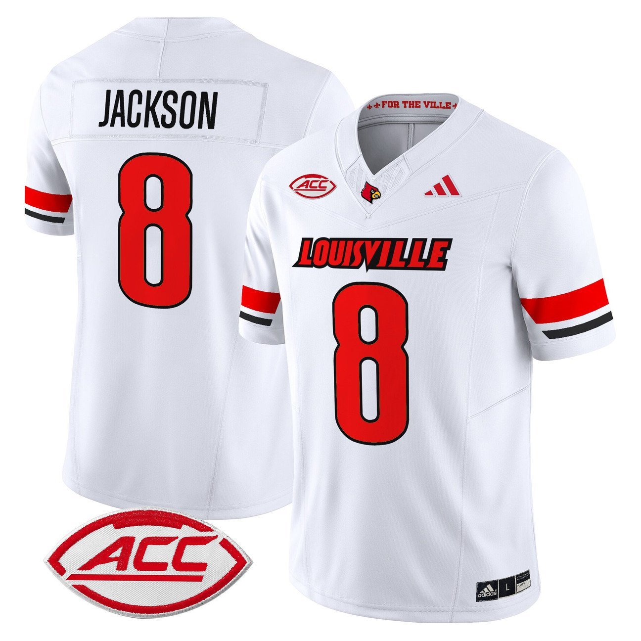 Lamar Jackson Jersey #8 Louisville Cardinals 2025 Vapor Stitched White