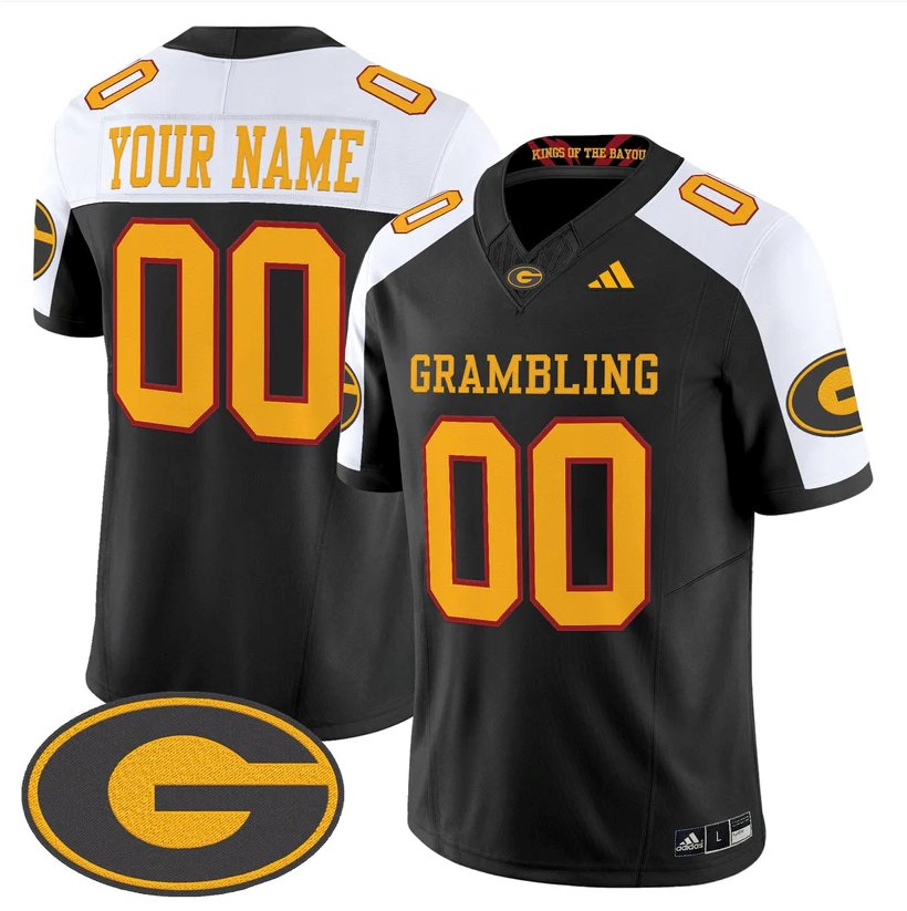 Custom Grambling Tigers Jersey Name, Number 2025 Vapor Limited Stitched Black Alter