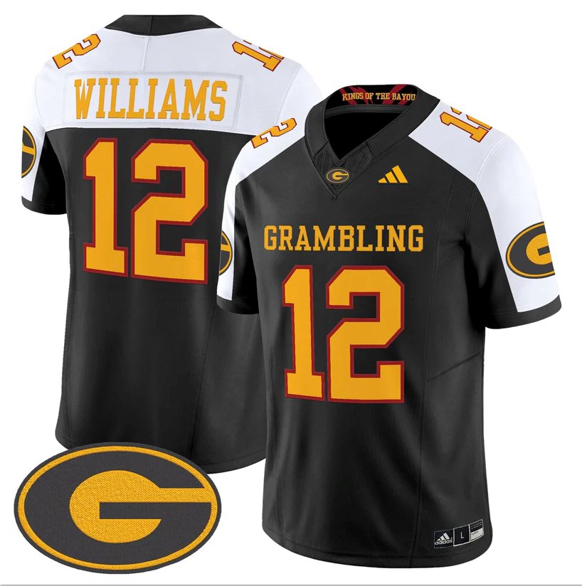 Doug Williams Jersey #12 Grambling Tigers 2025 Vapor Limited Stitched Black Alter