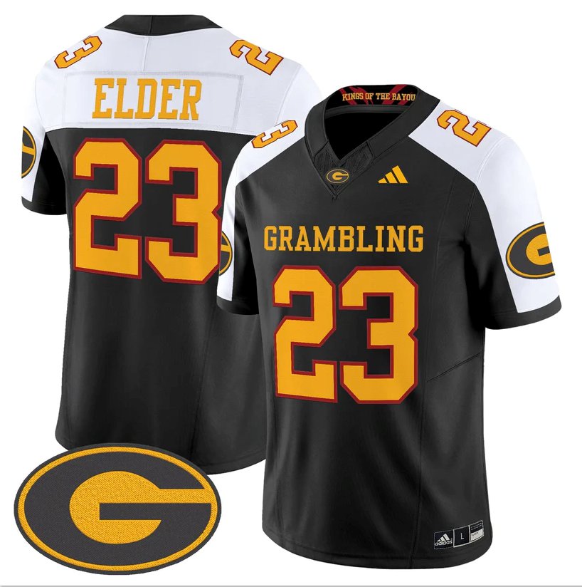 Keilon Elder Jersey #23 Grambling Tigers 2025 Vapor Limited Stitched Black Alter