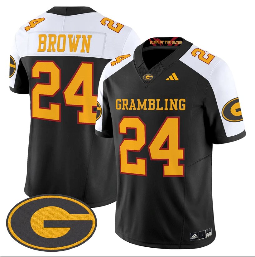 Willie Brown Jersey #24 Grambling Tigers 2025 Vapor Limited Stitched Black Alter