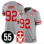 Caden Curry Jersey #92 Ohio State Buckeyes Nick Mangold Patch Stitched Gray