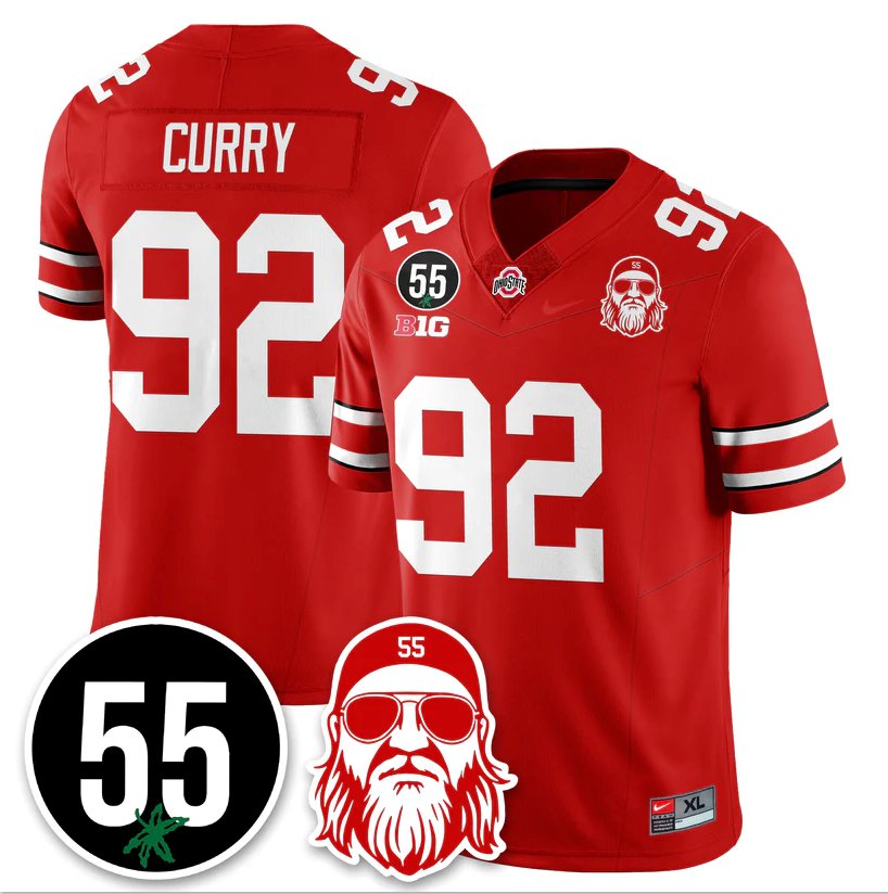 Caden Curry Jersey #92 Ohio State Buckeyes Nick Mangold Patch Stitched Black