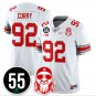 Caden Curry Jersey #92 Ohio State Buckeyes Nick Mangold Patch Stitched White