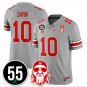 Julian Sayin Jersey #10 Ohio State Buckeyes Nick Mangold Patch Stitched Gray