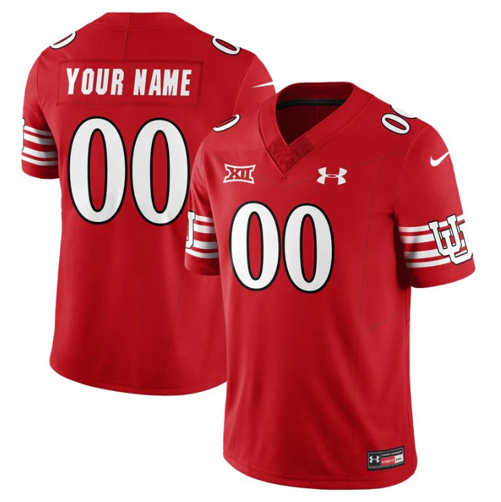 Custom Utah Football Jersey 2025 Dark Mode Vapor Limited Stitched Red