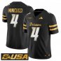 Nick Minicucci Jersey #4 Delaware Blue Hens 2025 Gold Vapor Stitched Black Limited