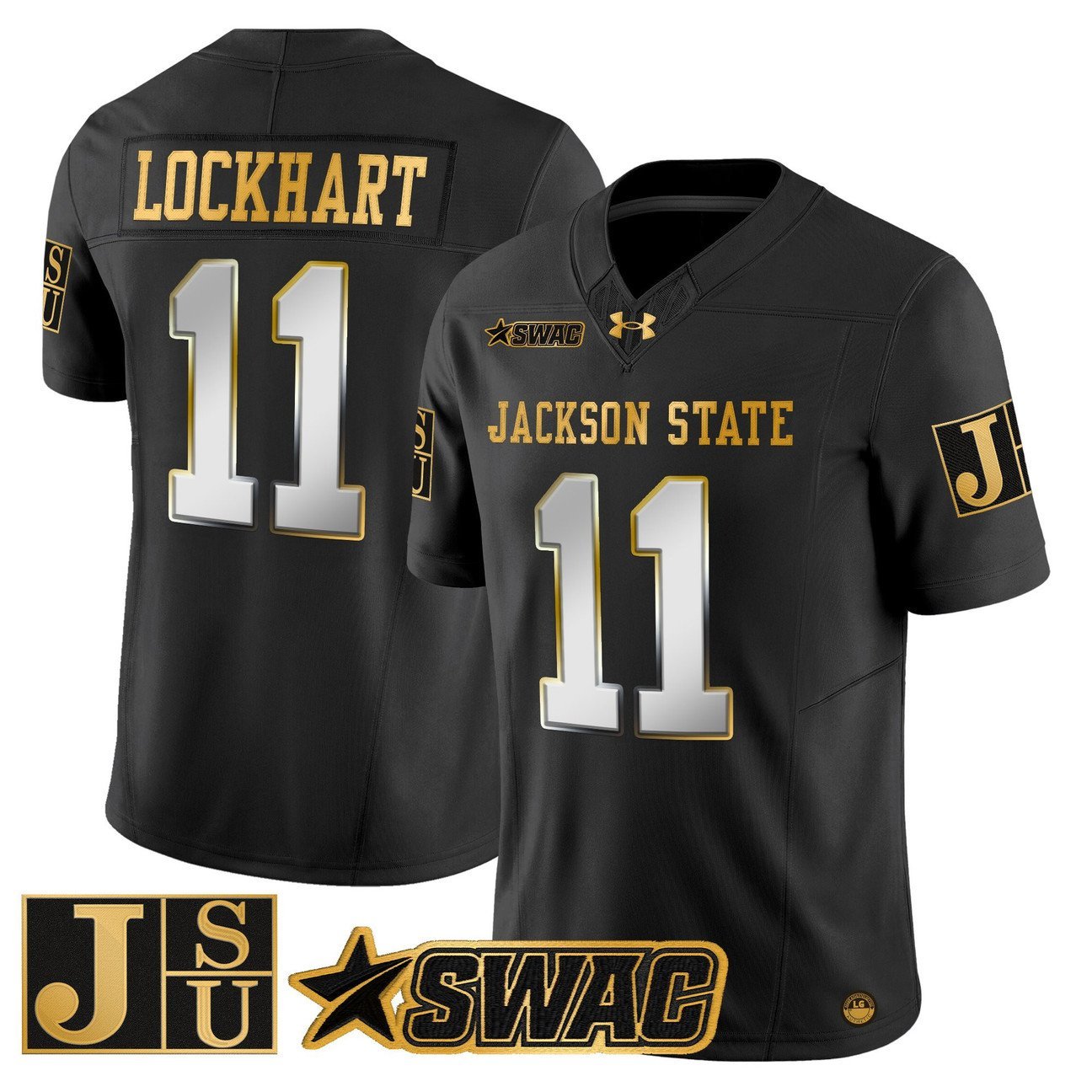 Jared Lockhart Jersey #11 Jackson State Tigers 2025 Vapor Stitched Black Limited