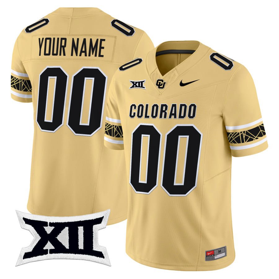 Custom Colorado Buffaloes Jersey 2025 Vapor Limited V2 Stitched Gold