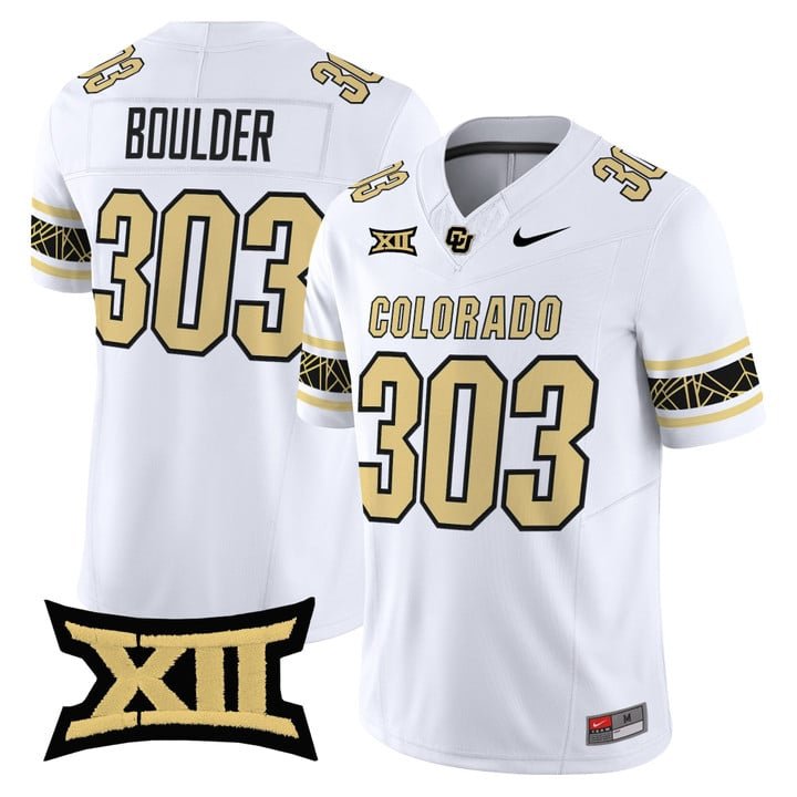 Boulder Jersey #303 Colorado Buffaloes 2025 Vapor Limited V2 Stitched White