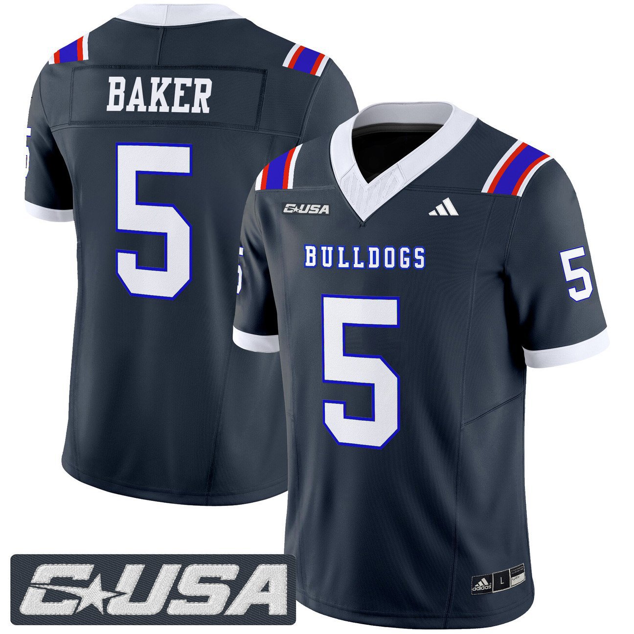 Blake Baker Jersey #5 Louisiana Tech Bulldogs 2025 Vapor Limited Stitched Navy