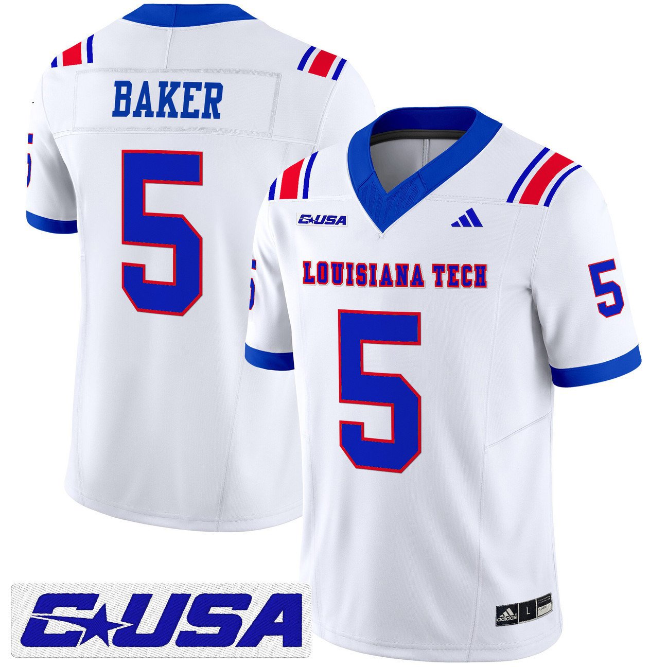 Blake Baker Jersey #5 Louisiana Tech Bulldogs 2025 Vapor Limited Stitched White