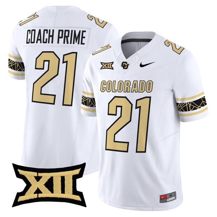Coach Prime Jersey #21 Colorado Buffaloes 2025 Vapor Limited V2 Stitched White