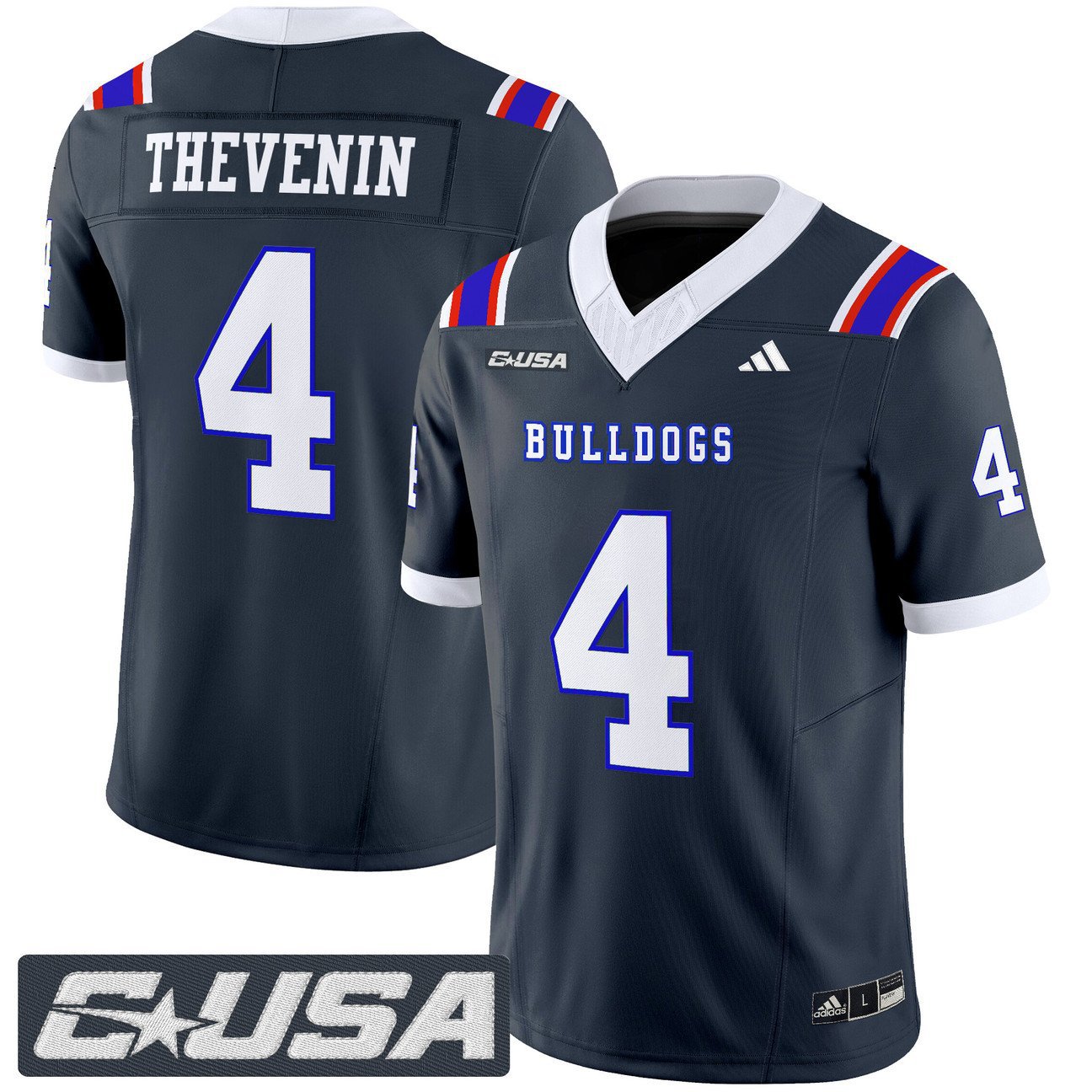 Clay Thevenin Jersey #4 Louisiana Tech Bulldogs 2025 Limited Stitched Navy