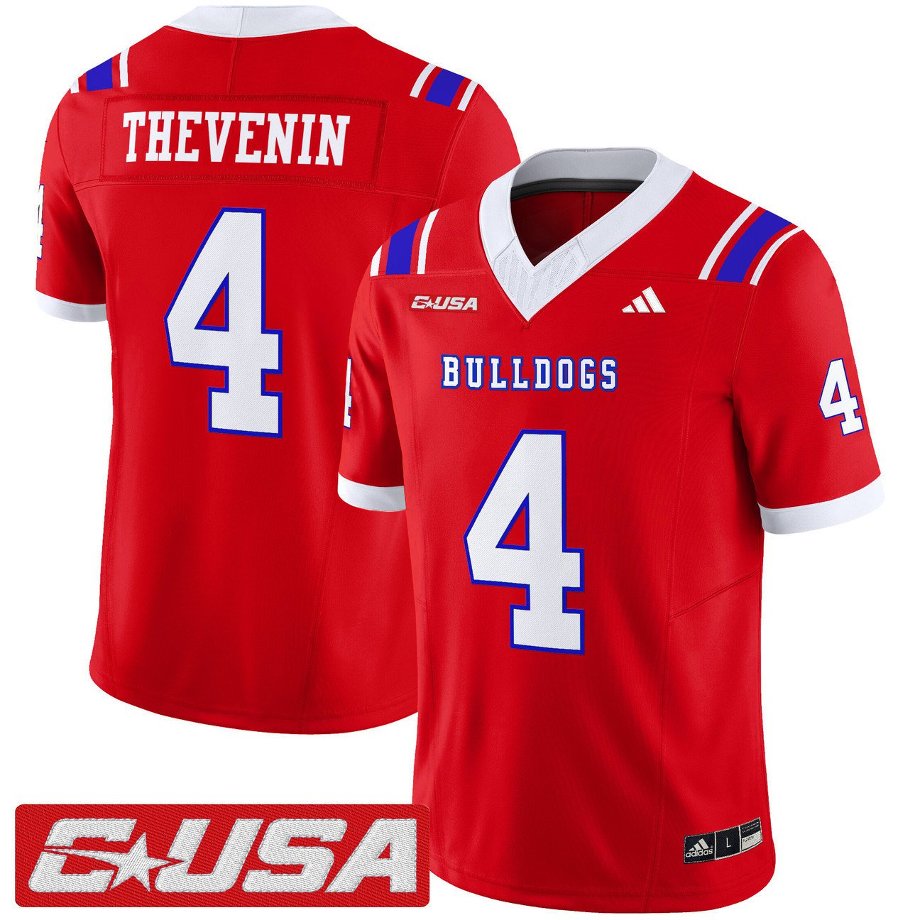 Clay Thevenin Jersey #4 Louisiana Tech Bulldogs 2025 Limited Stitched Red