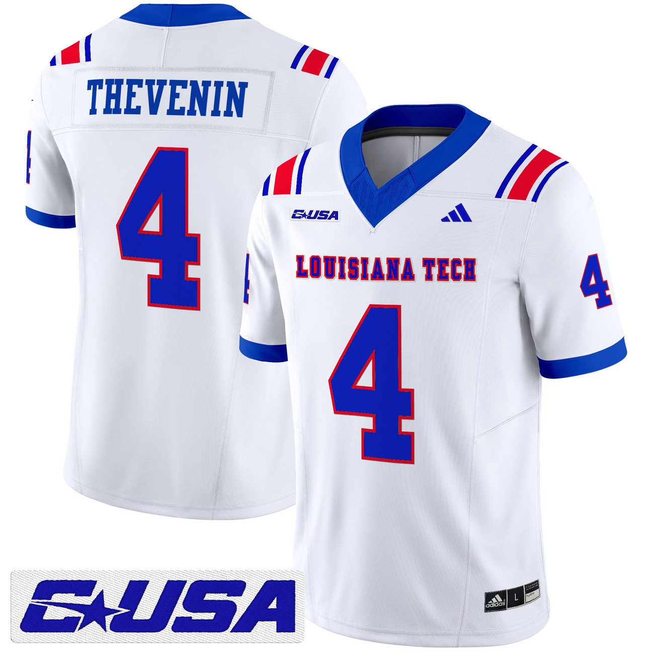 Clay Thevenin Jersey #4 Louisiana Tech Bulldogs 2025 Limited Stitched White