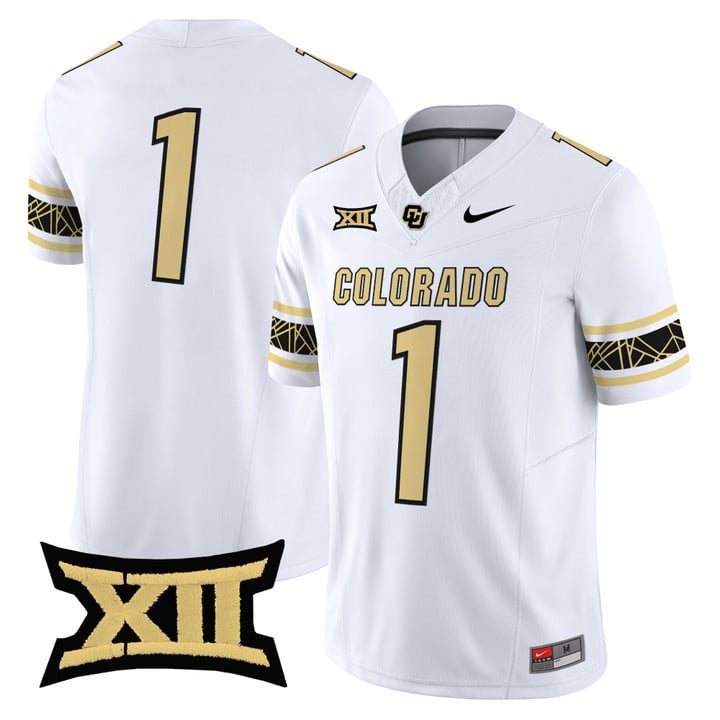 Team Jersey #1 Colorado Buffaloes 2025 Vapor Limited V2 Stitched White