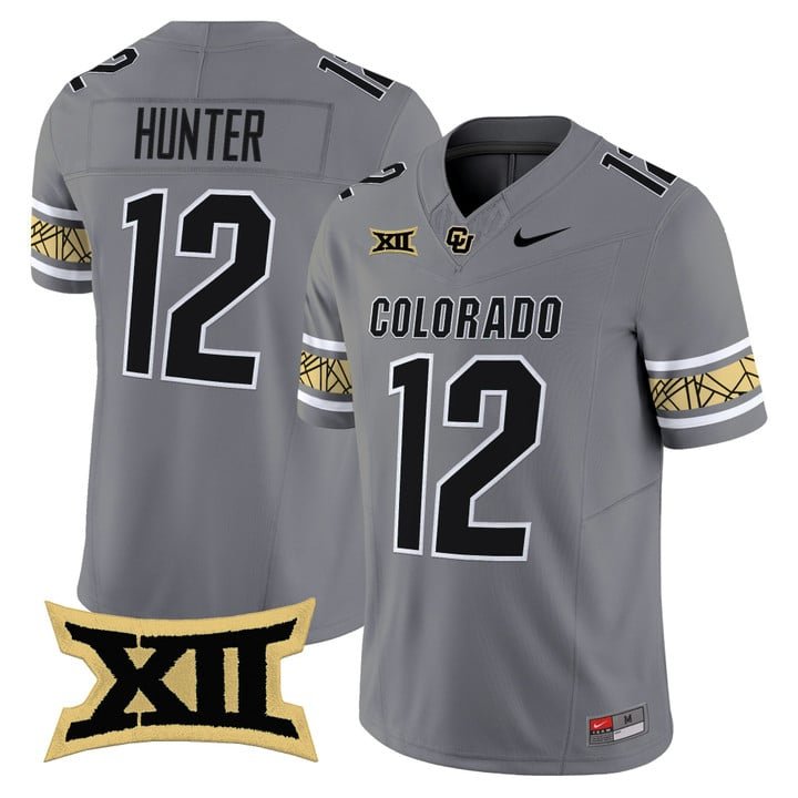 Travis Hunter Jersey #12 Colorado Buffaloes 2025 Vapor Limited V2 Stitched Gray