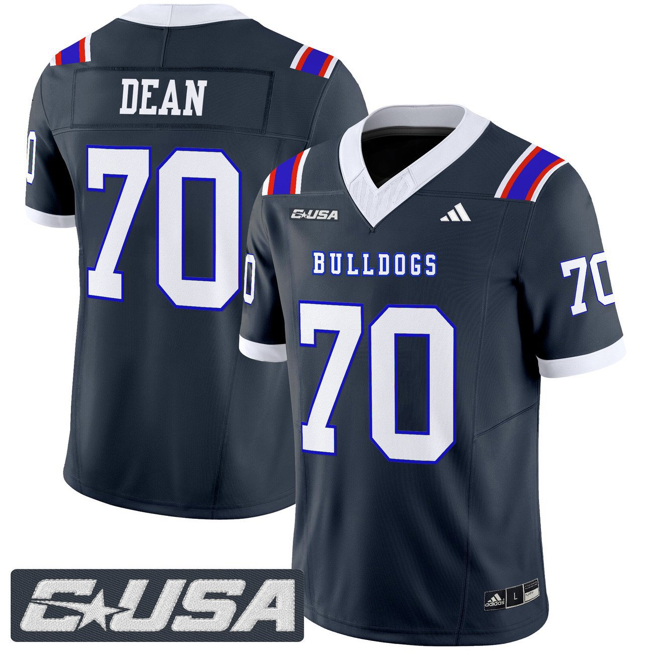 Fred Dean Jersey #70 Louisiana Tech Bulldogs 2025 Limited Stitched Navy