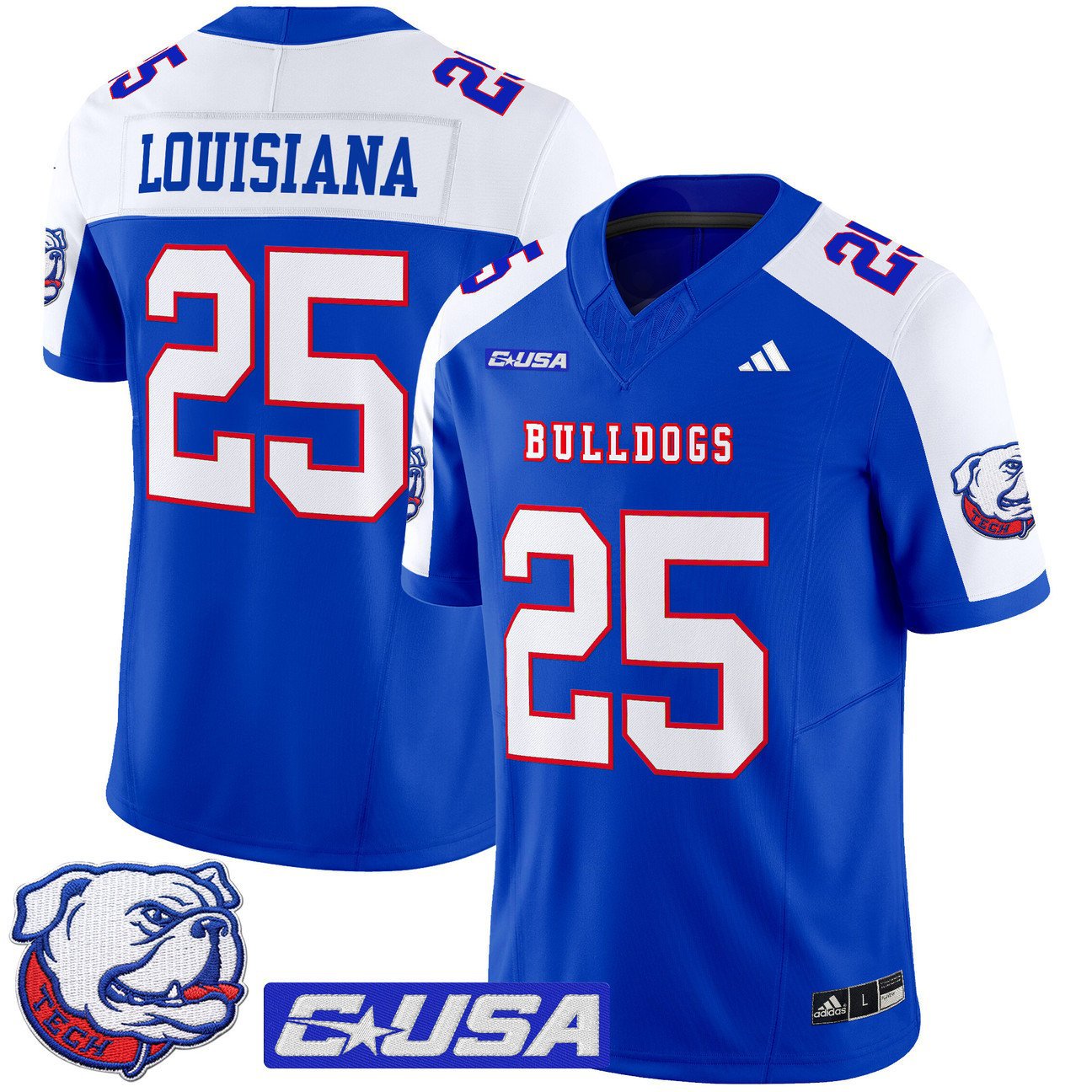 Louisiana Jersey #25 Louisiana Tech Bulldogs 2025 Vapor Limited Stitched Royal ALter