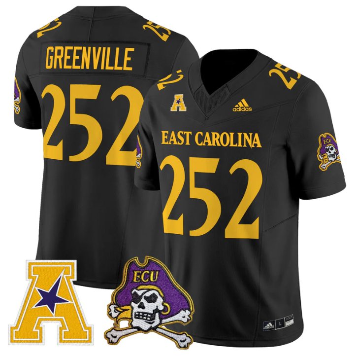 Greenville Jersey #252 East Carolina Pirates 2025 Limited Stitched Black