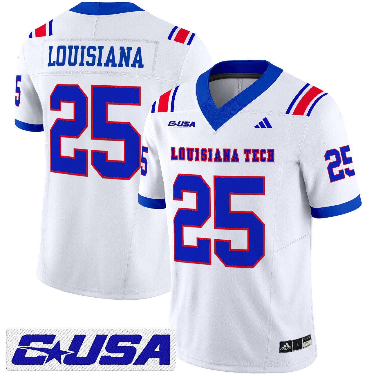 Louisiana Jersey #25 Louisiana Tech Bulldogs 2025 Vapor Limited Stitched White