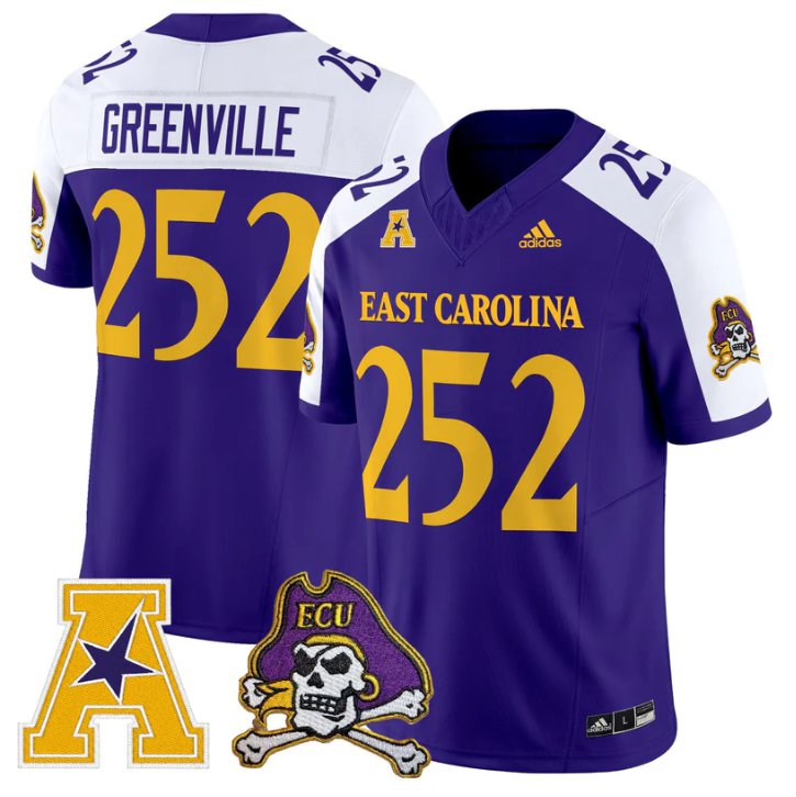 Greenville Jersey #252 East Carolina Pirates 2025 Limited Stitched Purple Alter