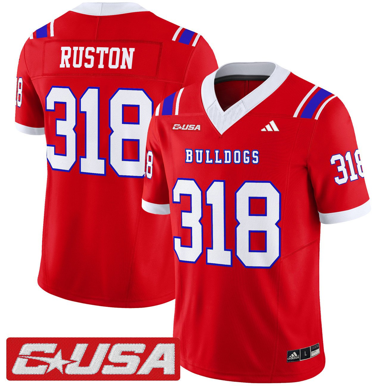 Ruston Jersey #318 Louisiana Tech Bulldogs 2025 Vapor Limited Stitched Red