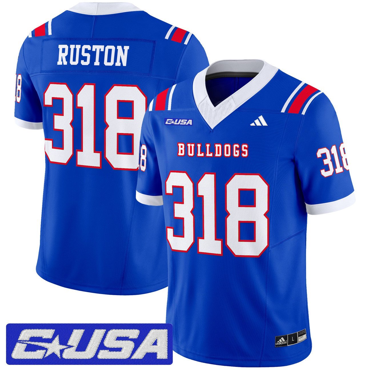 Ruston Jersey #318 Louisiana Tech Bulldogs 2025 Vapor Limited Stitched Royal