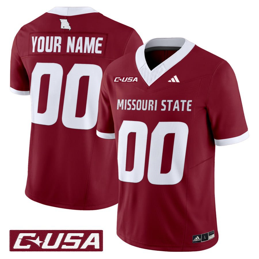 Custom Missouri State Bears Jersey 2025 Vapor Limited Stitched Maroon