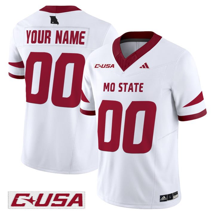 Custom Missouri State Bears Jersey 2025 Vapor Limited Stitched White