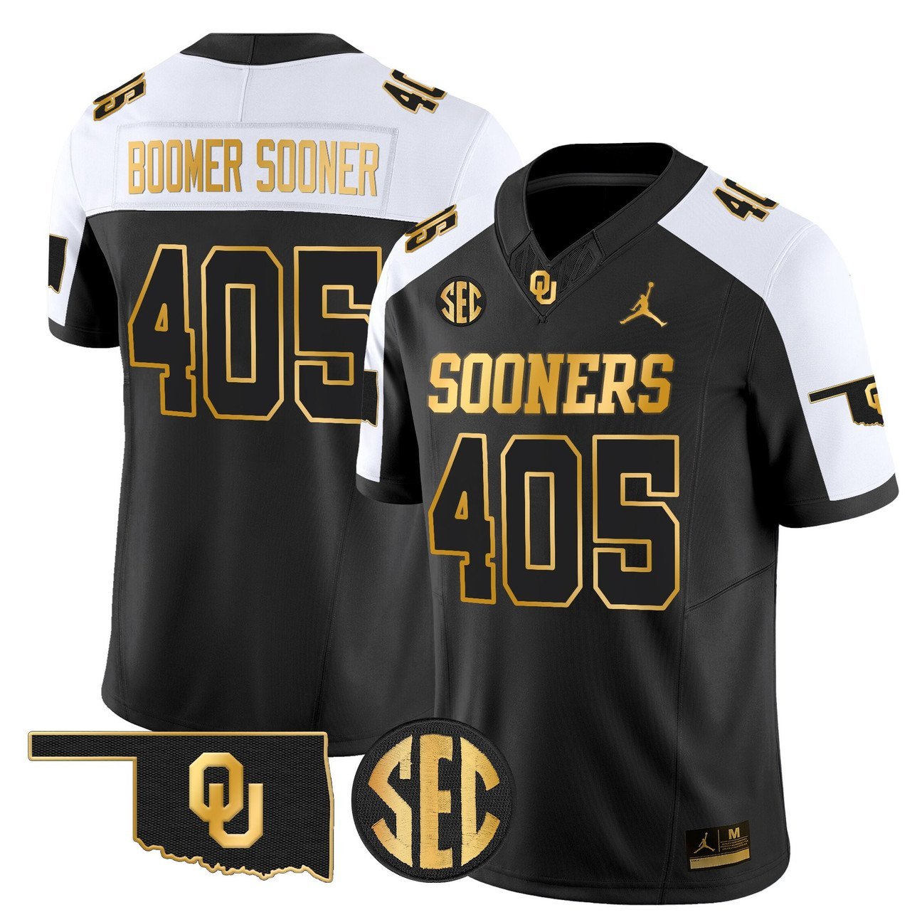 Boomer Sooner Jersey #405 Oklahoma Sooners 2025 Gold Limited Stitched Alternate
