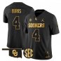 Deion Burks Jersey #4 Oklahoma Sooners 2025 Gold Limited Stitched Black Gold