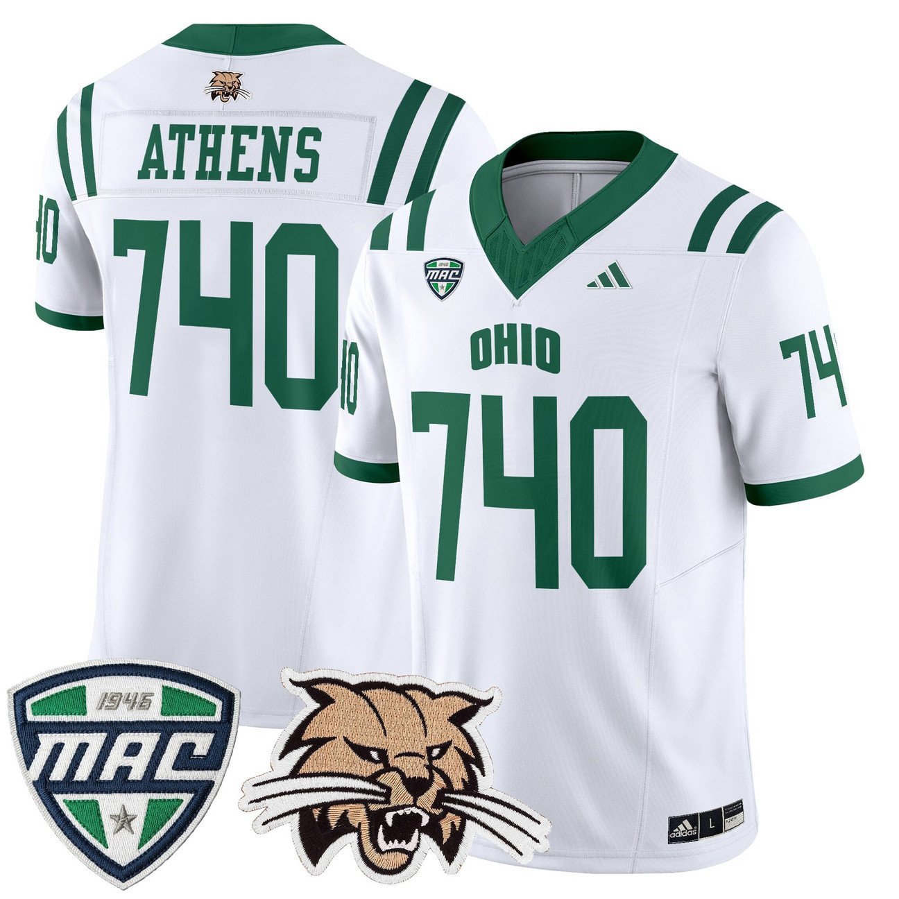 Athens Jersey #740 Ohio Bobcats 2025 Vapor Limited Stitched White