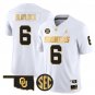 Tory Blaylock Jersey #6 Oklahoma Sooners 2025 Gold Limited Stitched White Gold