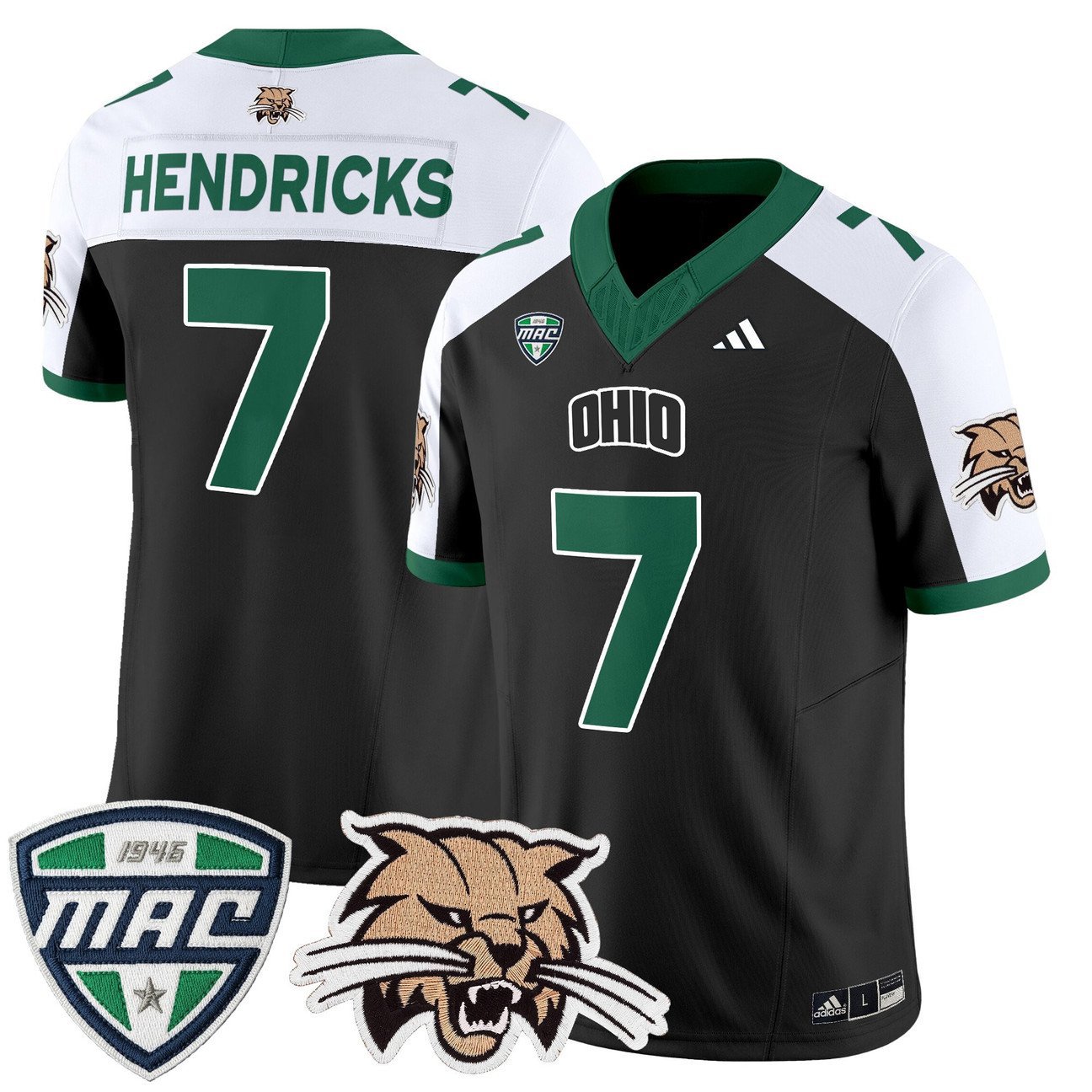 Chase Hendricks Jersey #7 Ohio Bobcats 2025 Vapor Limited Stitched Black Alter