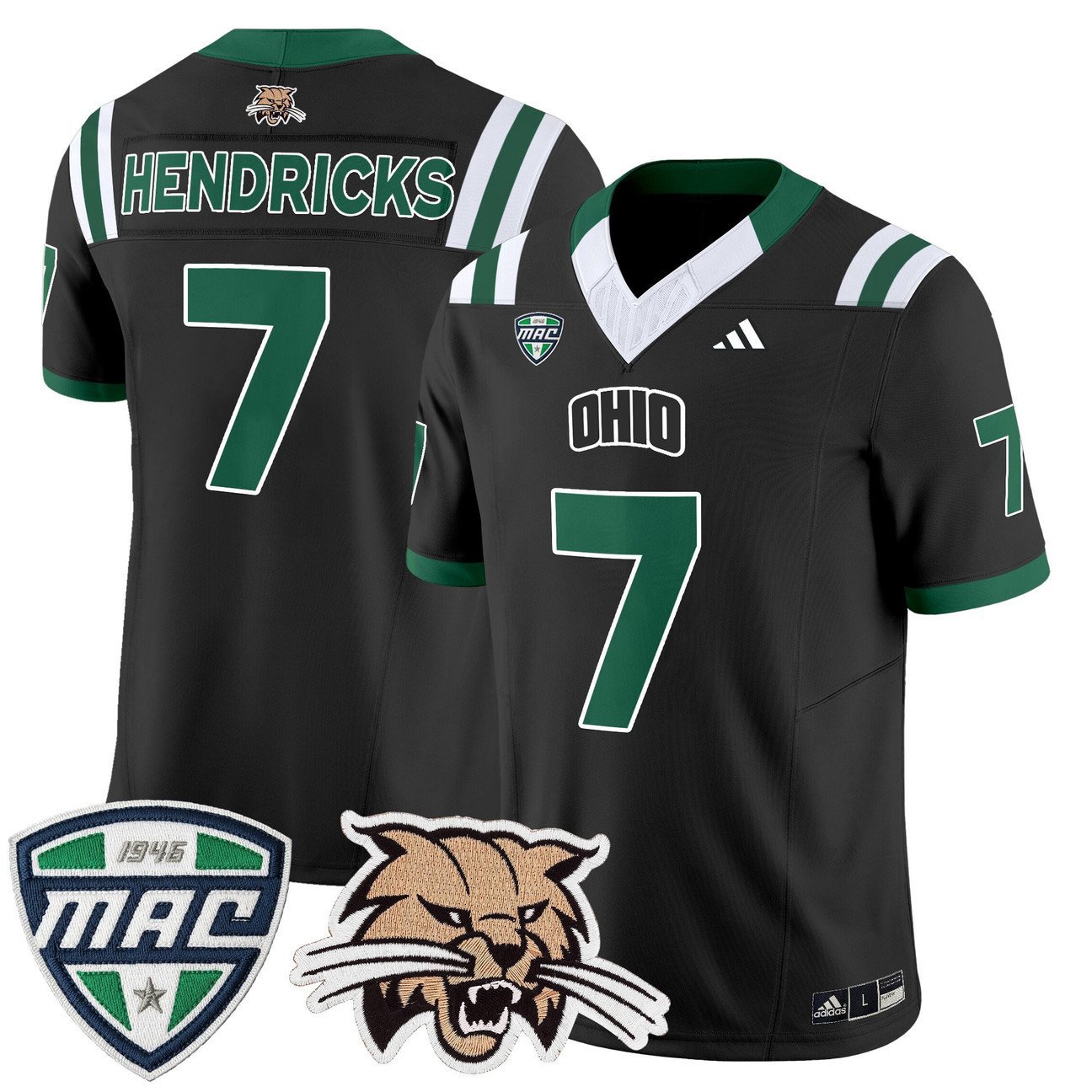 Chase Hendricks Jersey #7 Ohio Bobcats 2025 Vapor Limited Stitched Black