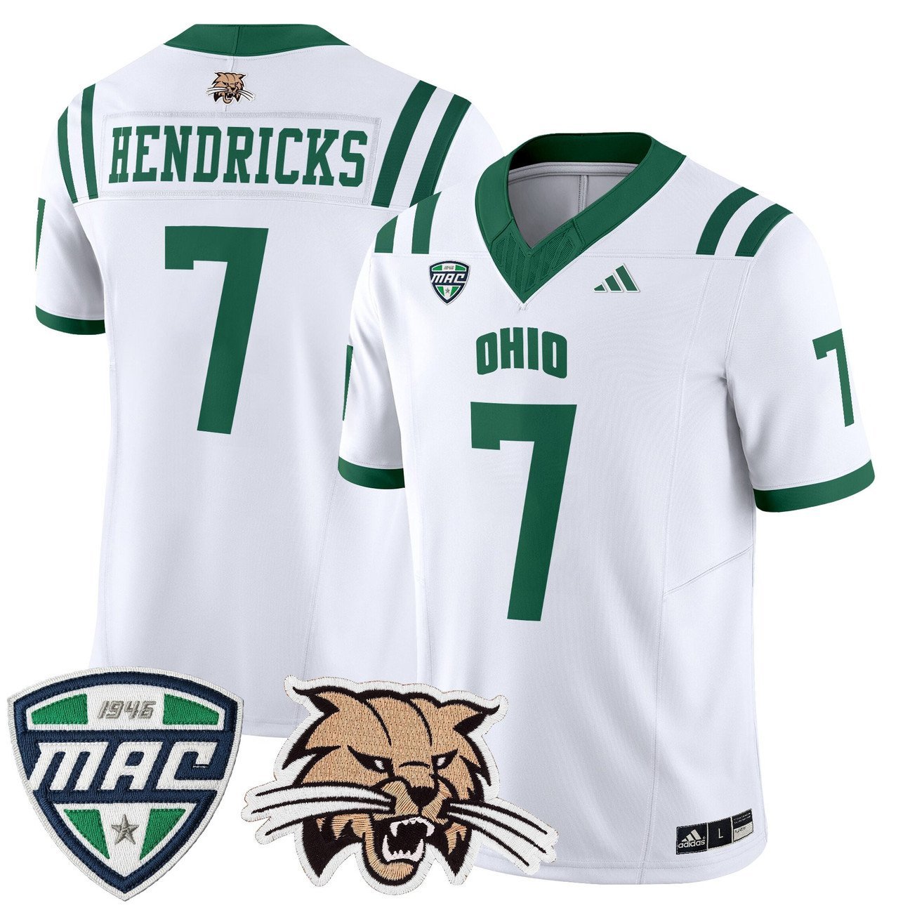 Chase Hendricks Jersey #7 Ohio Bobcats 2025 Vapor Limited Stitched White