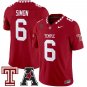Evan Simon Jersey #6 Temple Owls 2025 Vapor Limited Stitched Crimson