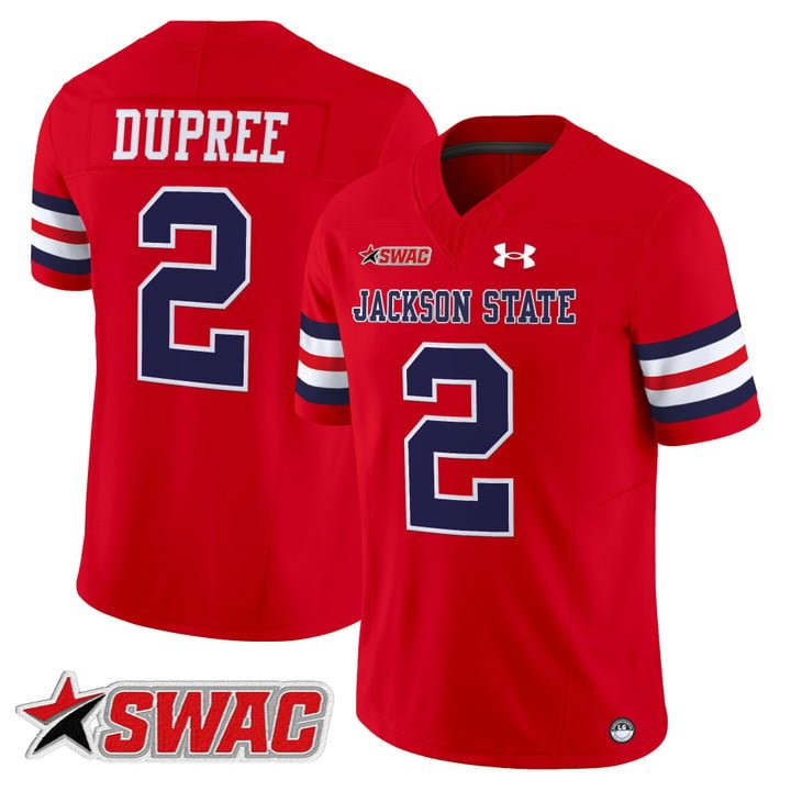 Ja'Naylon Dupree Jersey #2 Jackson State Tigers 2025 Limited Stitched Red