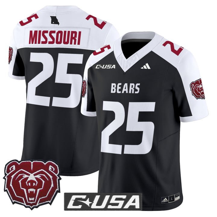 Missouri Jersey #25 Missouri State Bears 2025 Vapor Limited Stitched Black Alter