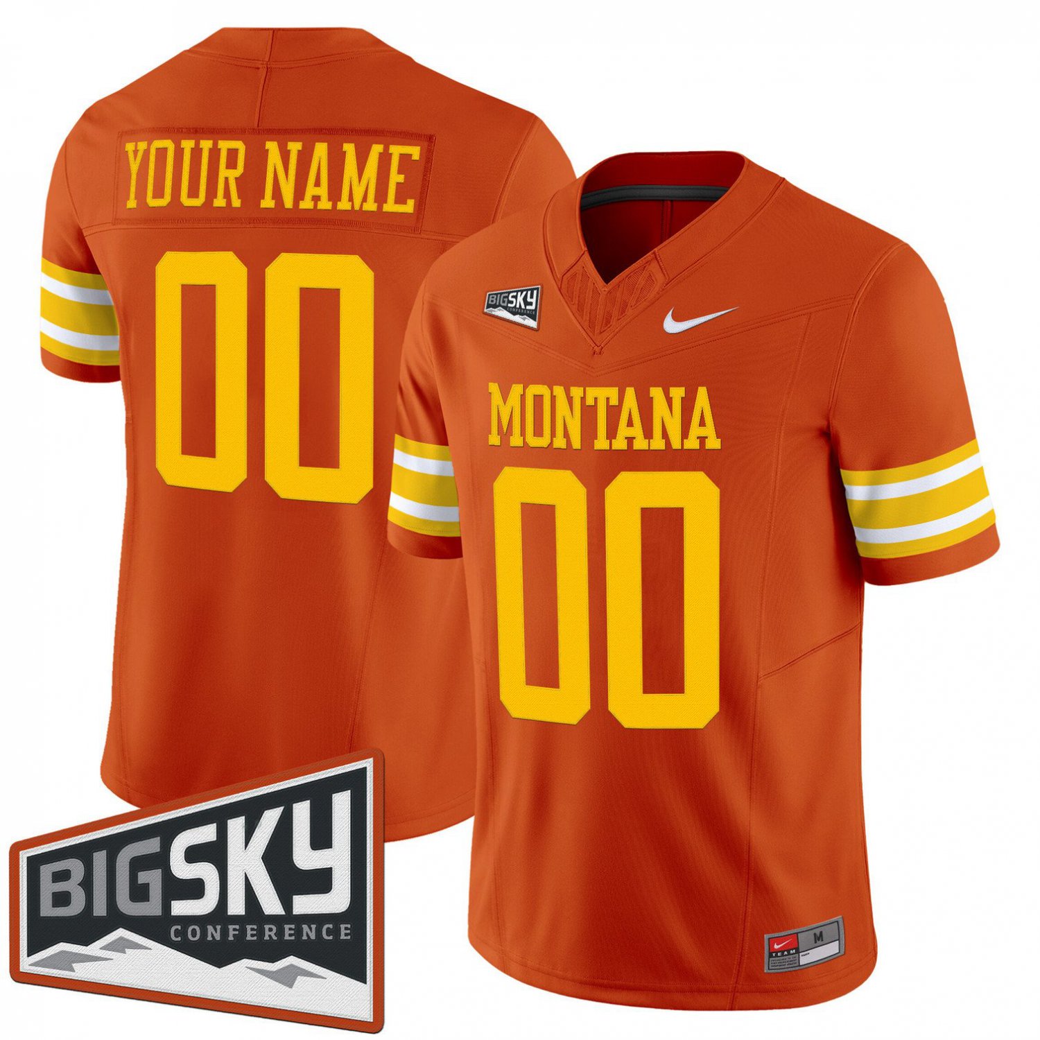 Custom Montana Grizzlies Jersey Name, Number 1995 Throwback Stitched Orange