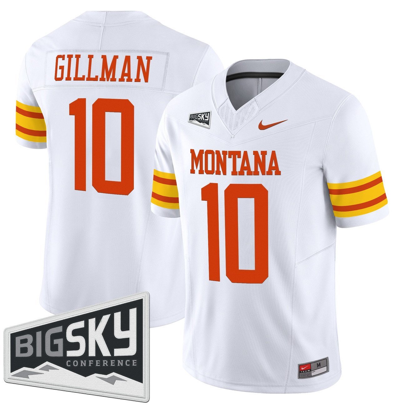 Eli Gillman Jersey #10 Montana Grizzlies 1995 Throwback Vapor Stitched White