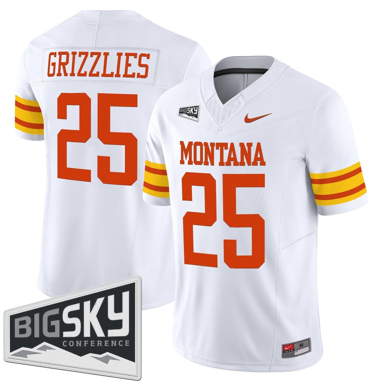Grizzlies Jersey #25 Montana Grizzlies 1995 Throwback Vapor Stitched White