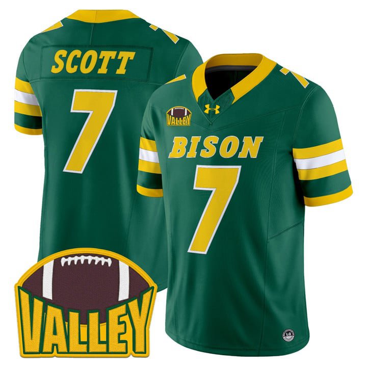 DJ Scott Jersey #7 North Dakota State Bison 2025 Limited Stitched Green