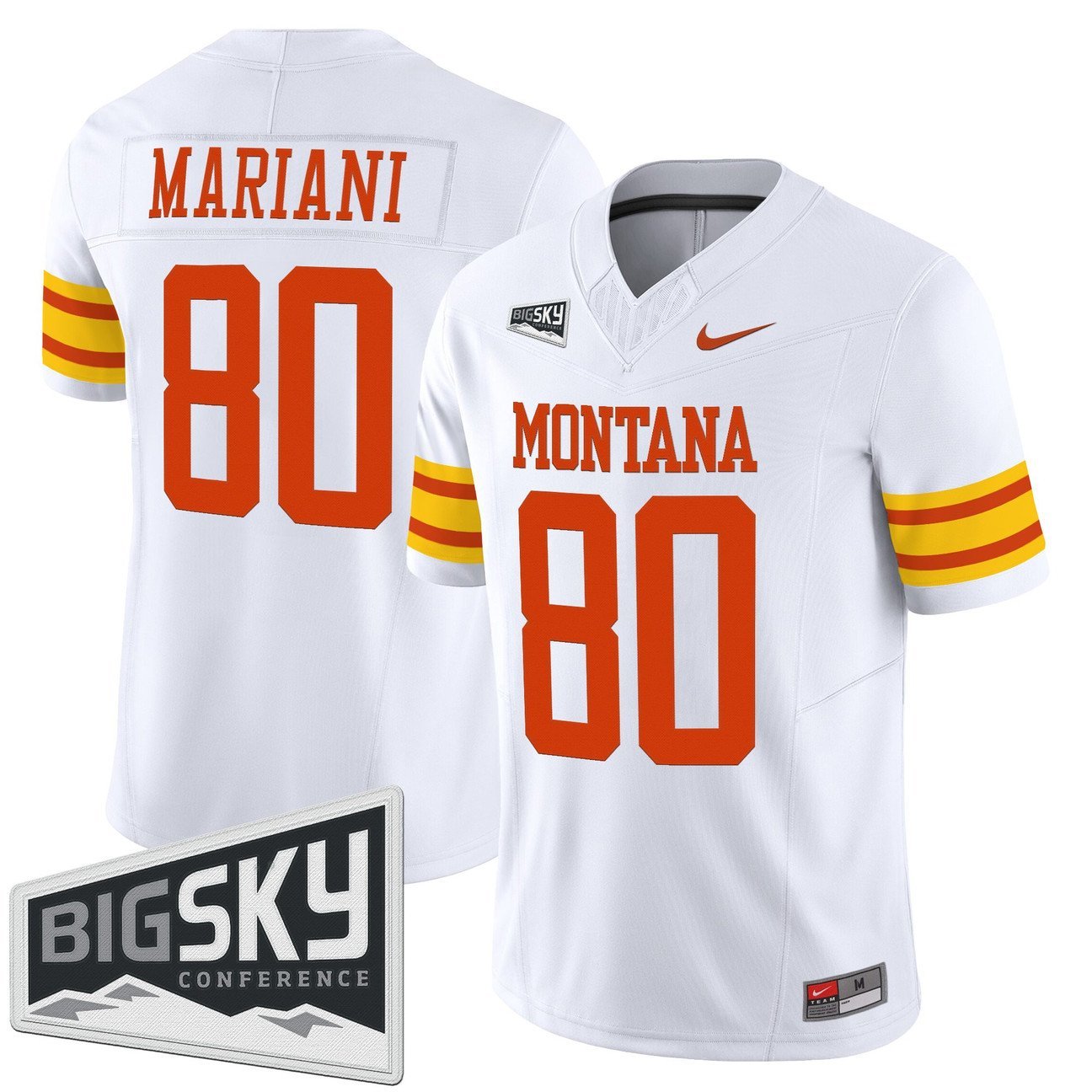 Marc Mariani Jersey #80 Montana Grizzlies 1995 Throwback Stitched White